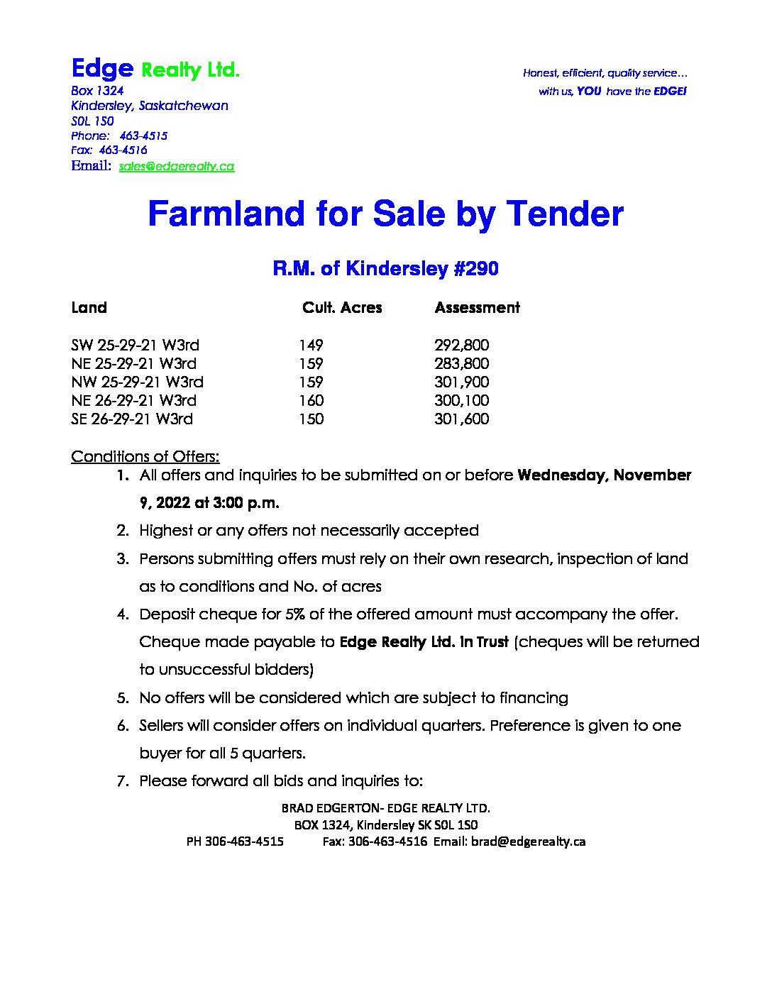 Edge Realty Real Estate Specialist in Kindersley, SK